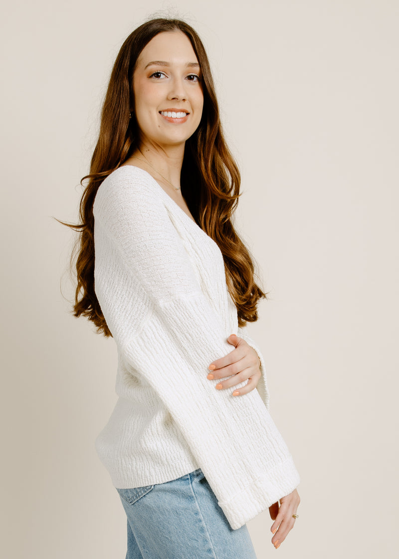 Tess Ivory Knit Pullover