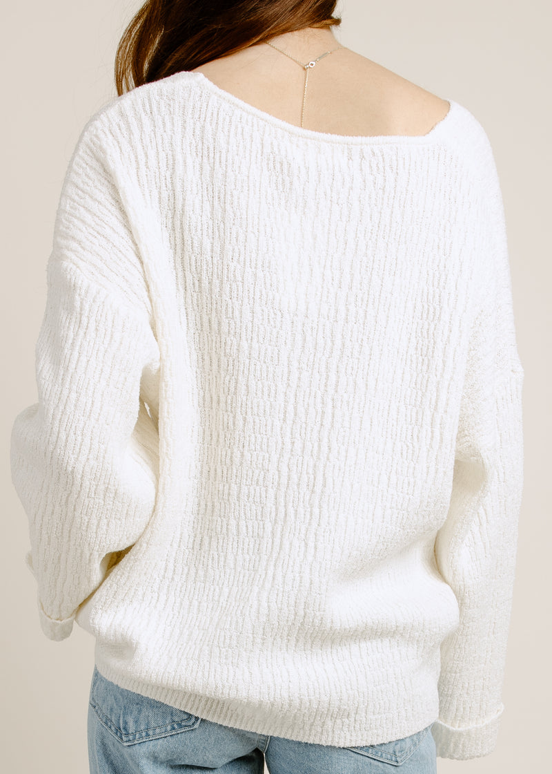 Tess Ivory Knit Pullover