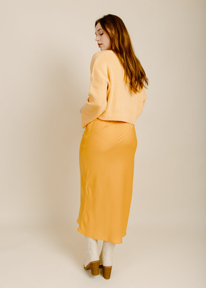 Jess Apricot Midi Skirt