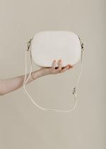 White Nora Large Double Zip Purse