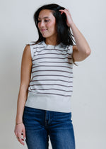 Hollie Striped Knit Top - Coco Stripe