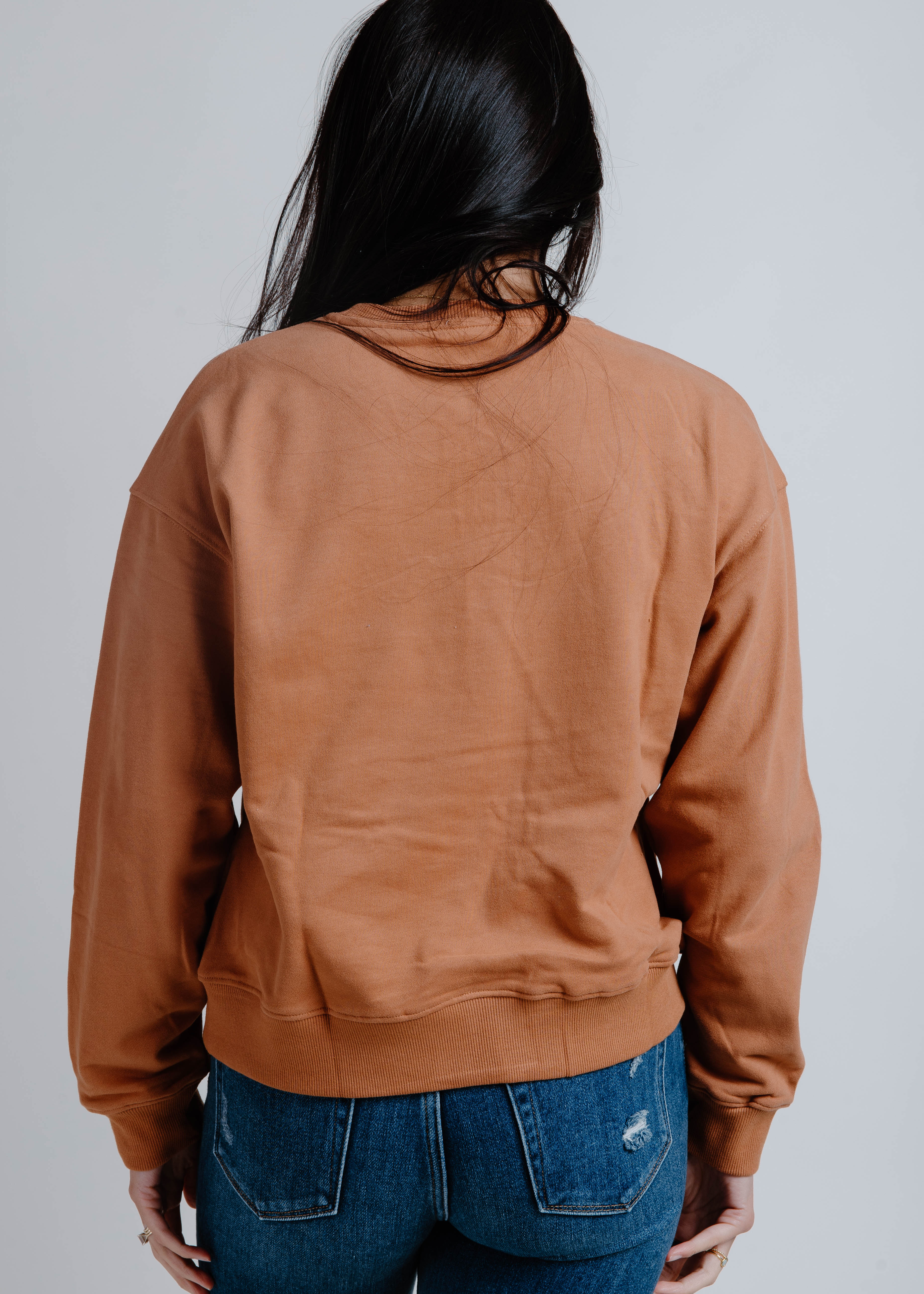 Howdy Knit Sweatshirt - Rust