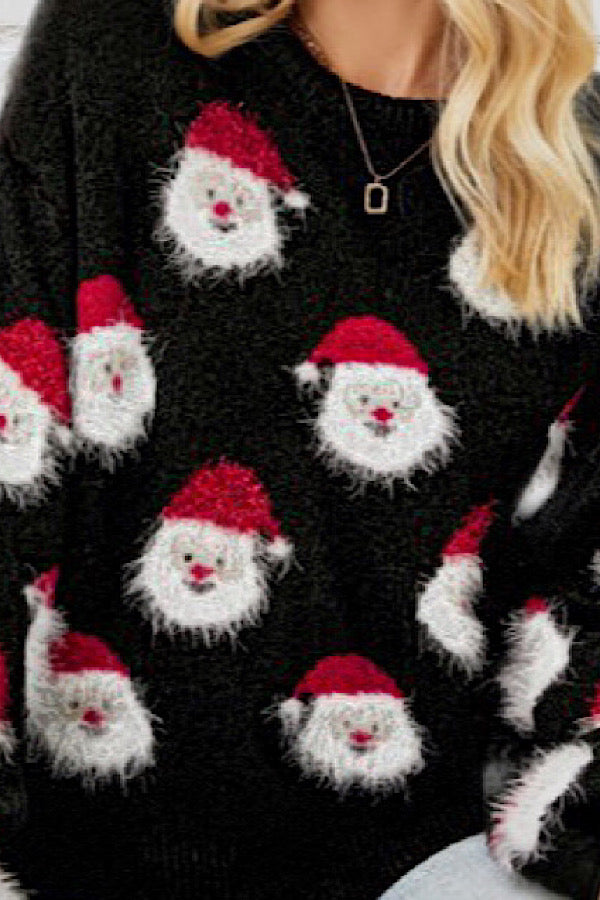 Black Santa Claus Sweater Oops
