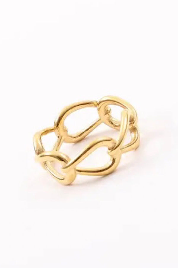 Natural Elements Gold Chunky Link Ring