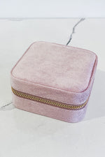 For Keeps Pink Velvet Jewelry Box