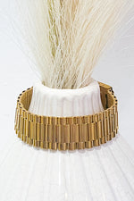 Natural Elements Gold Wide Watch Band Bracelet