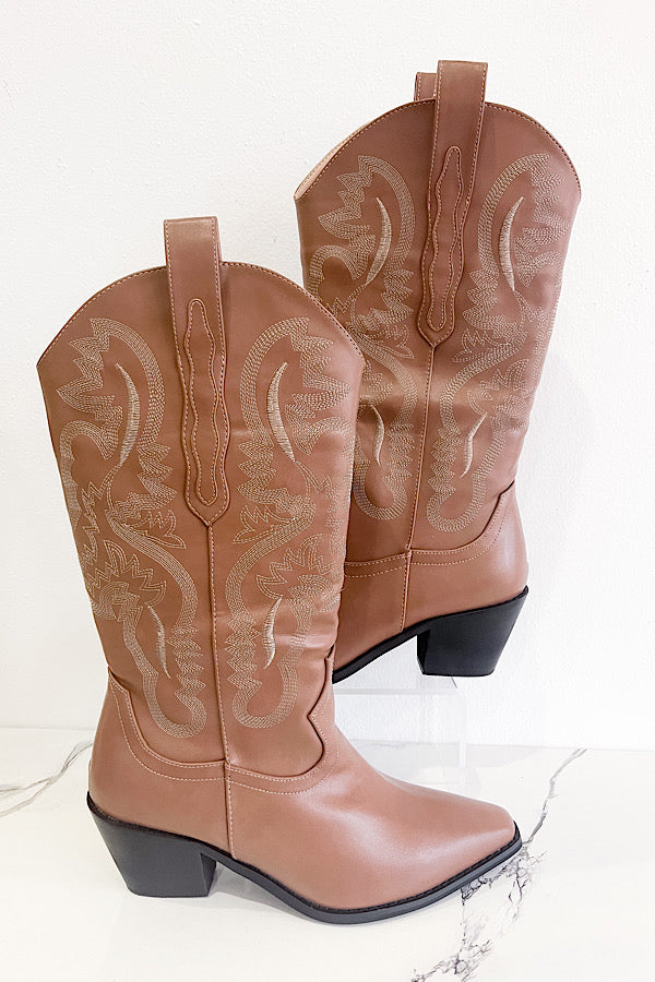 Dolly Brown Western Boot