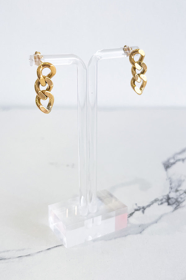 Natural Elements Gold Link Earrings