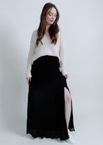 In the Wind Tiered Maxi Skirt - Black