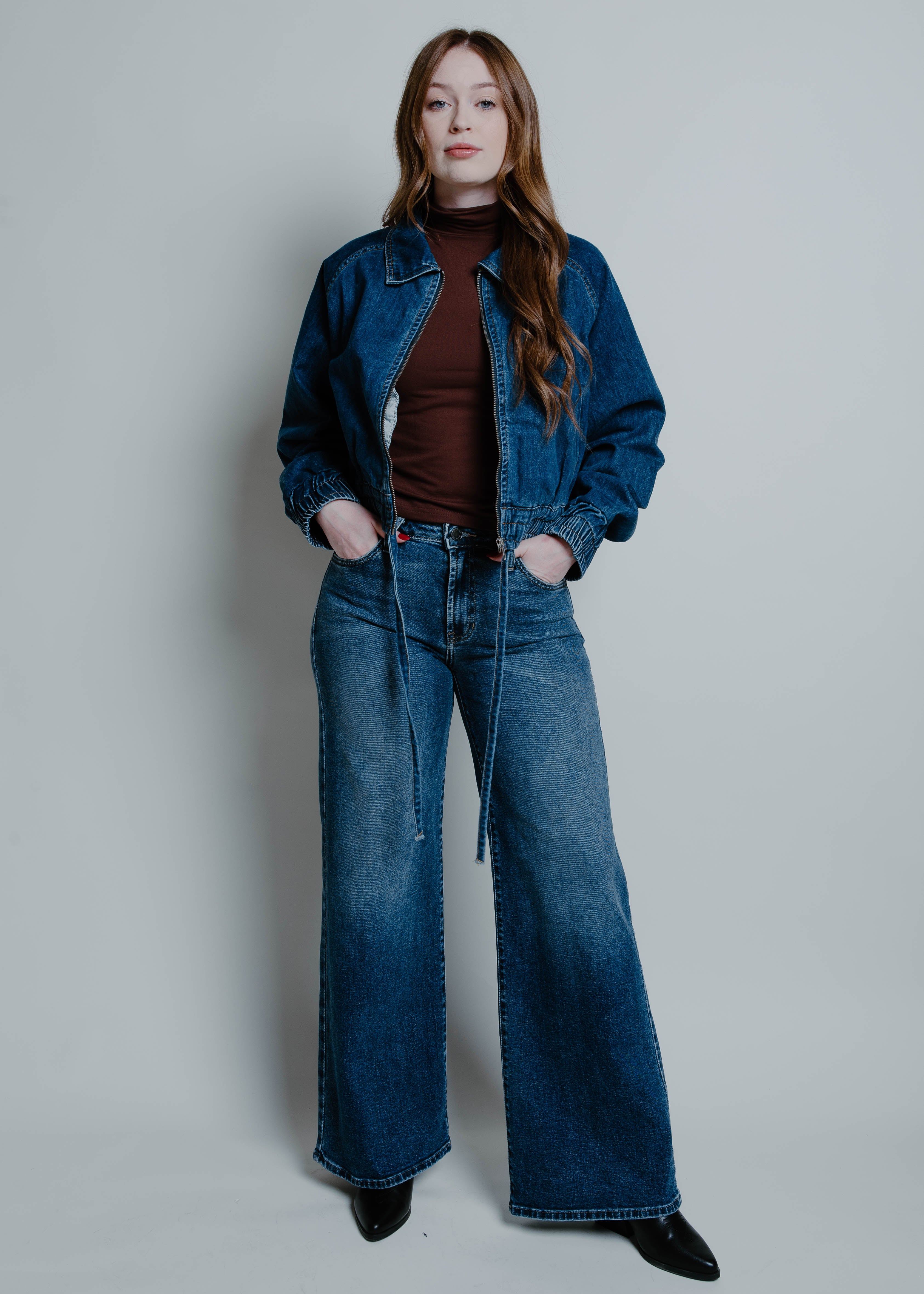 Jamie Ultra Wide Leg Denim - Dark Wash