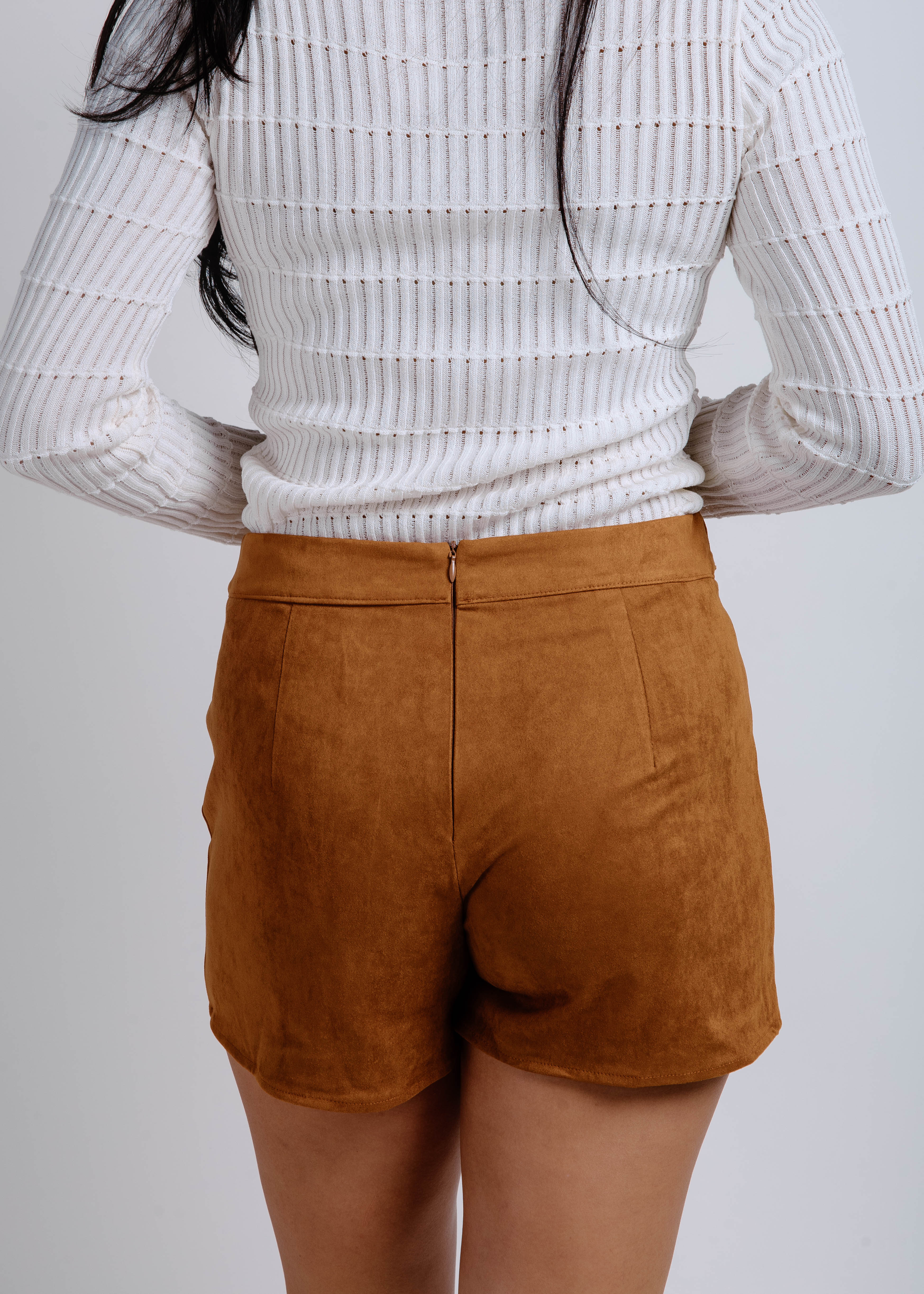 Jonalyn Suede Skort - Camel