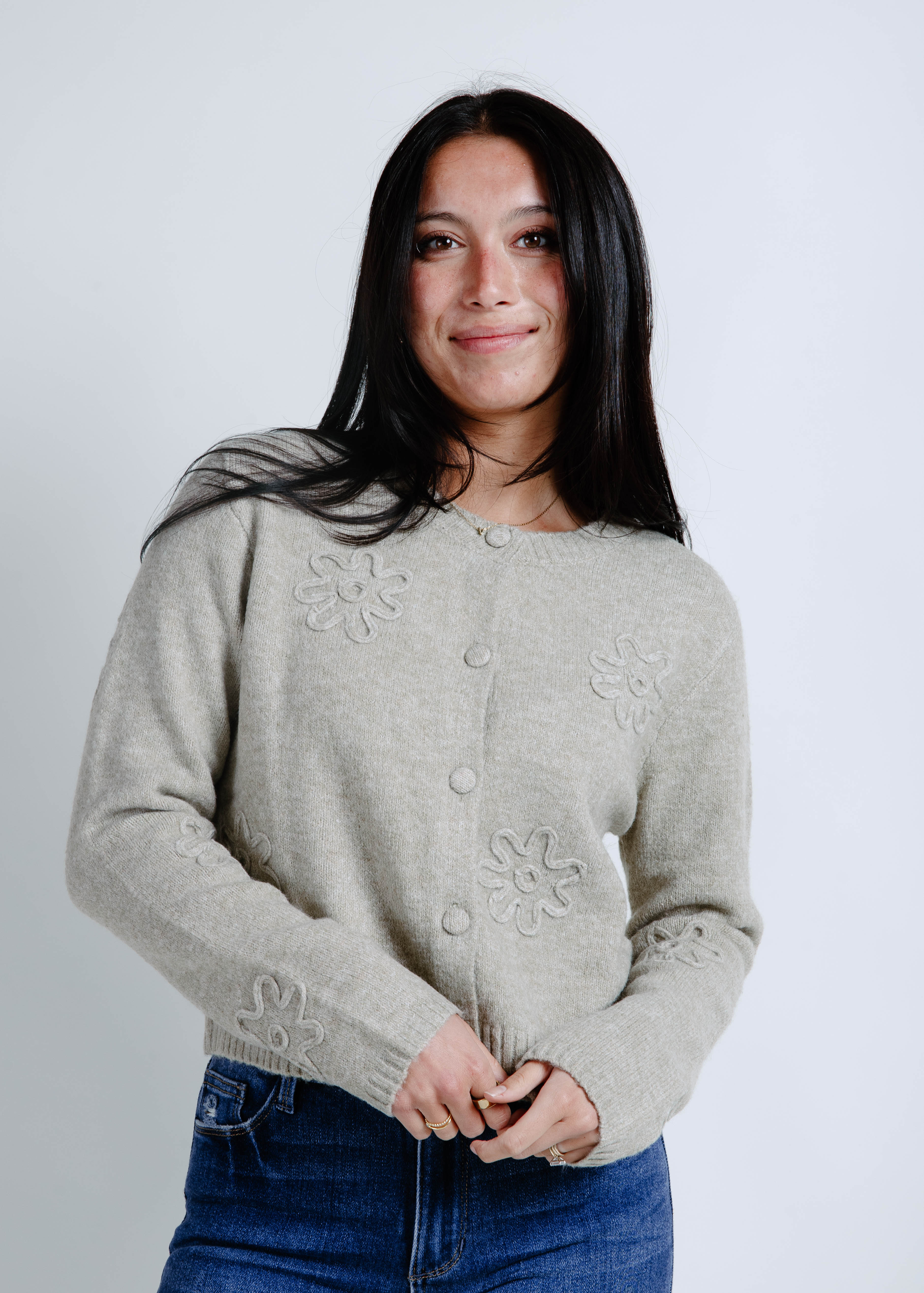 Kaila Floral Cardigan - Green