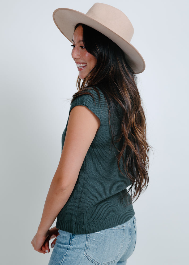 Kaity Knit Sweater - Moss Green