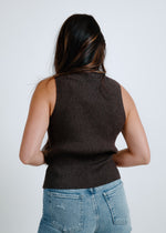 Kelsi Knit Turtleneck Top - Dark Chocolate