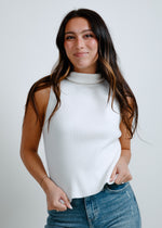 Kelsi Knit Turtleneck Top - Off White