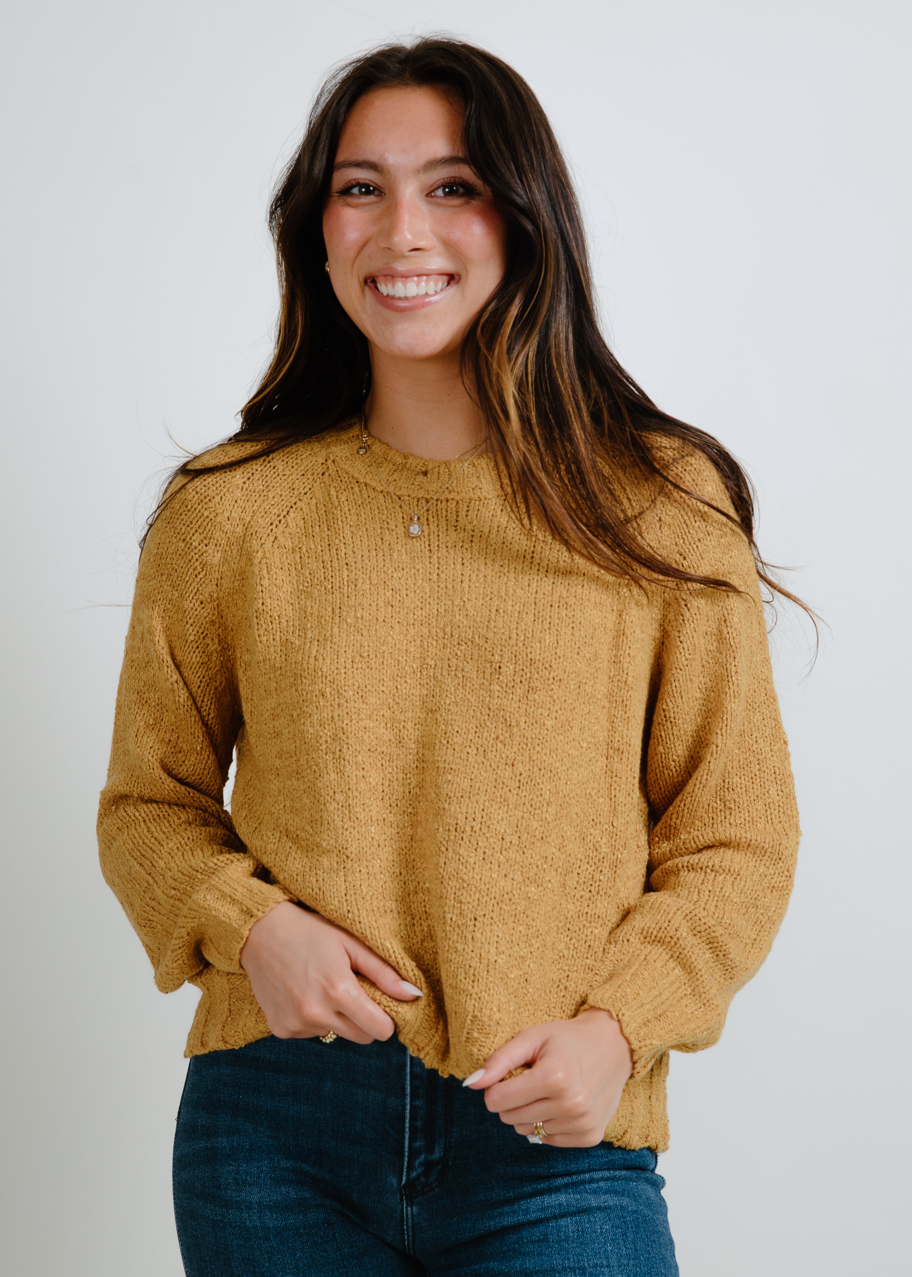 Kenzie Crewneck Sweater - Honey