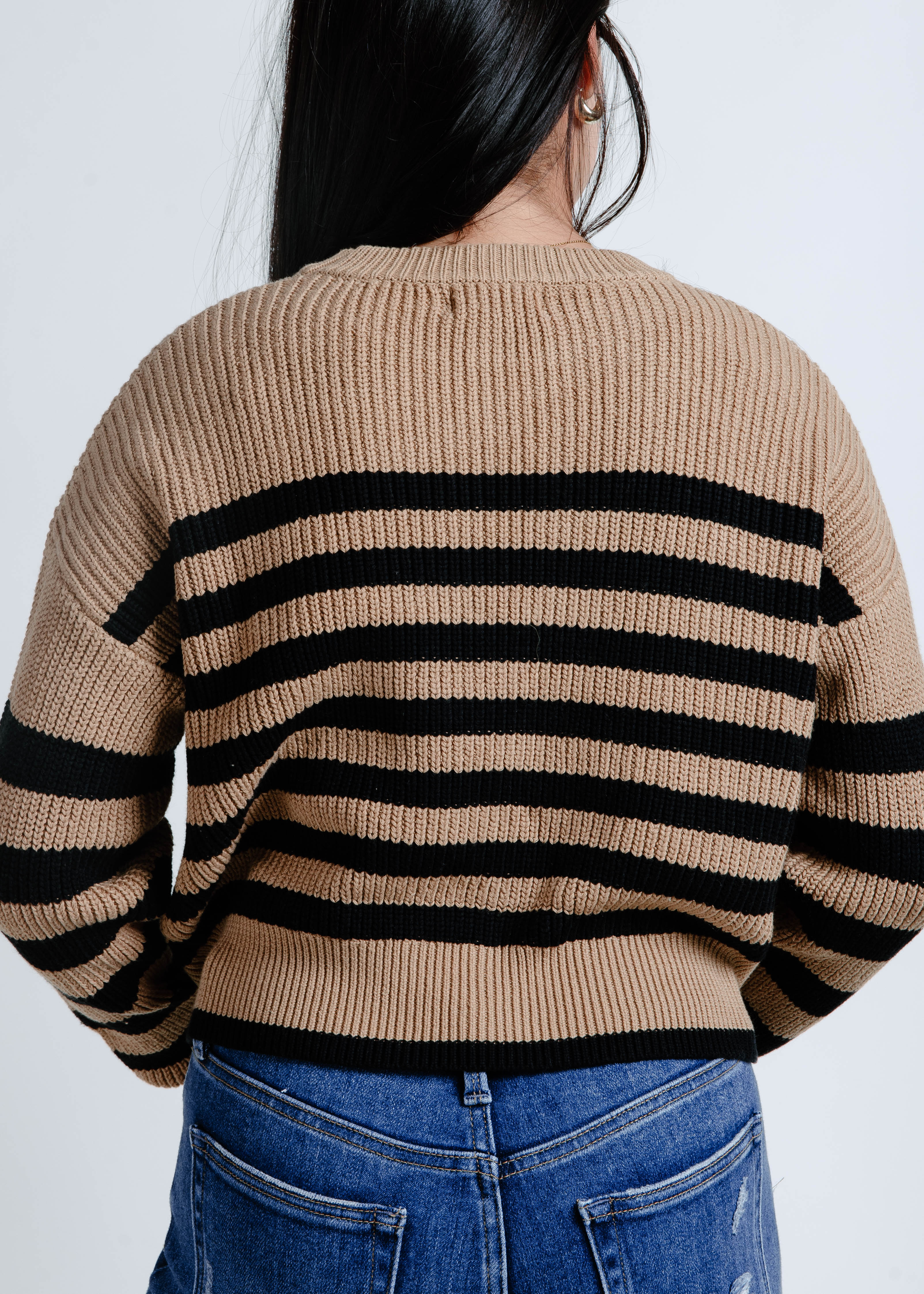Lakeland Striped Sweater - Mocha