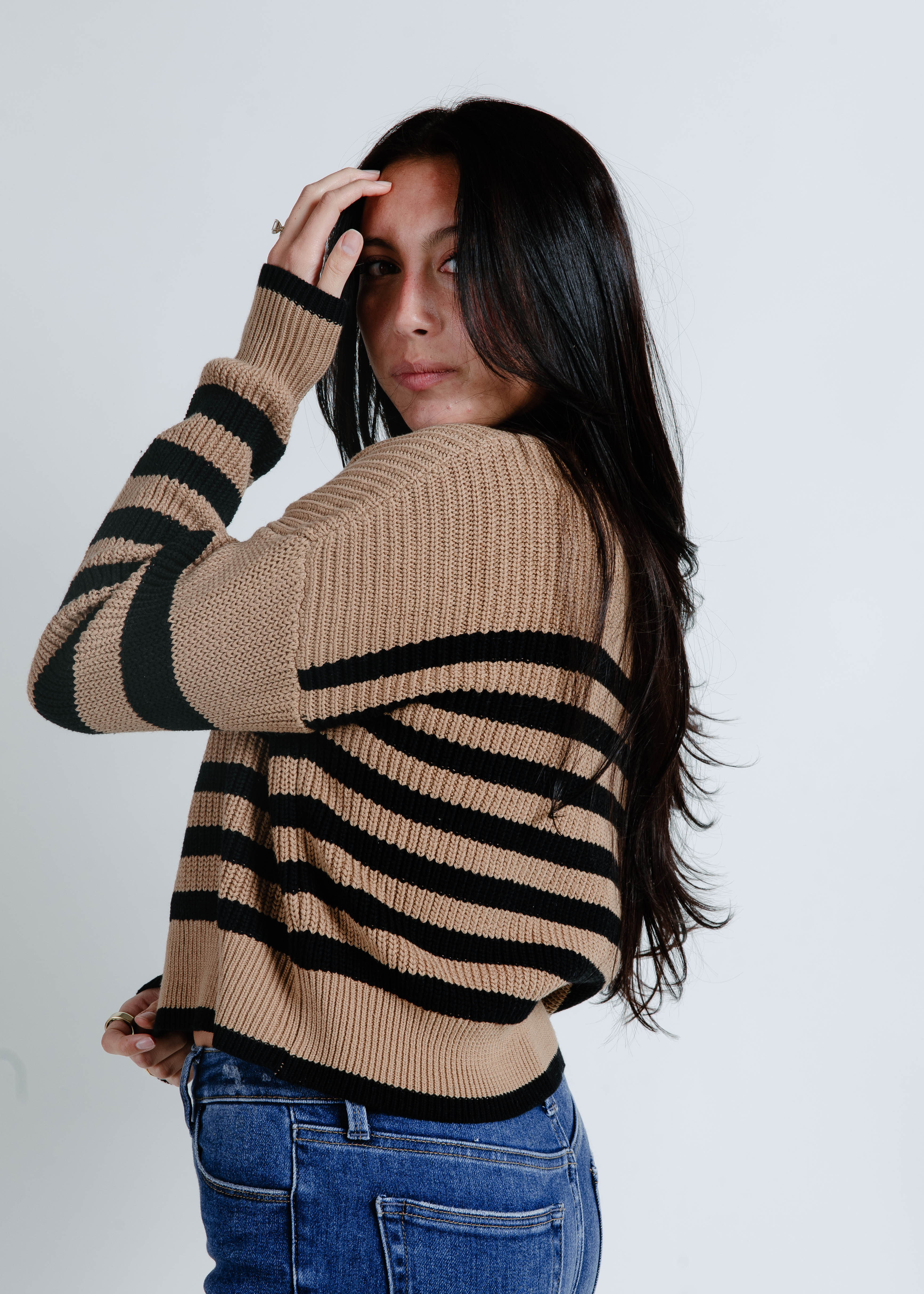 Lakeland Striped Sweater - Mocha