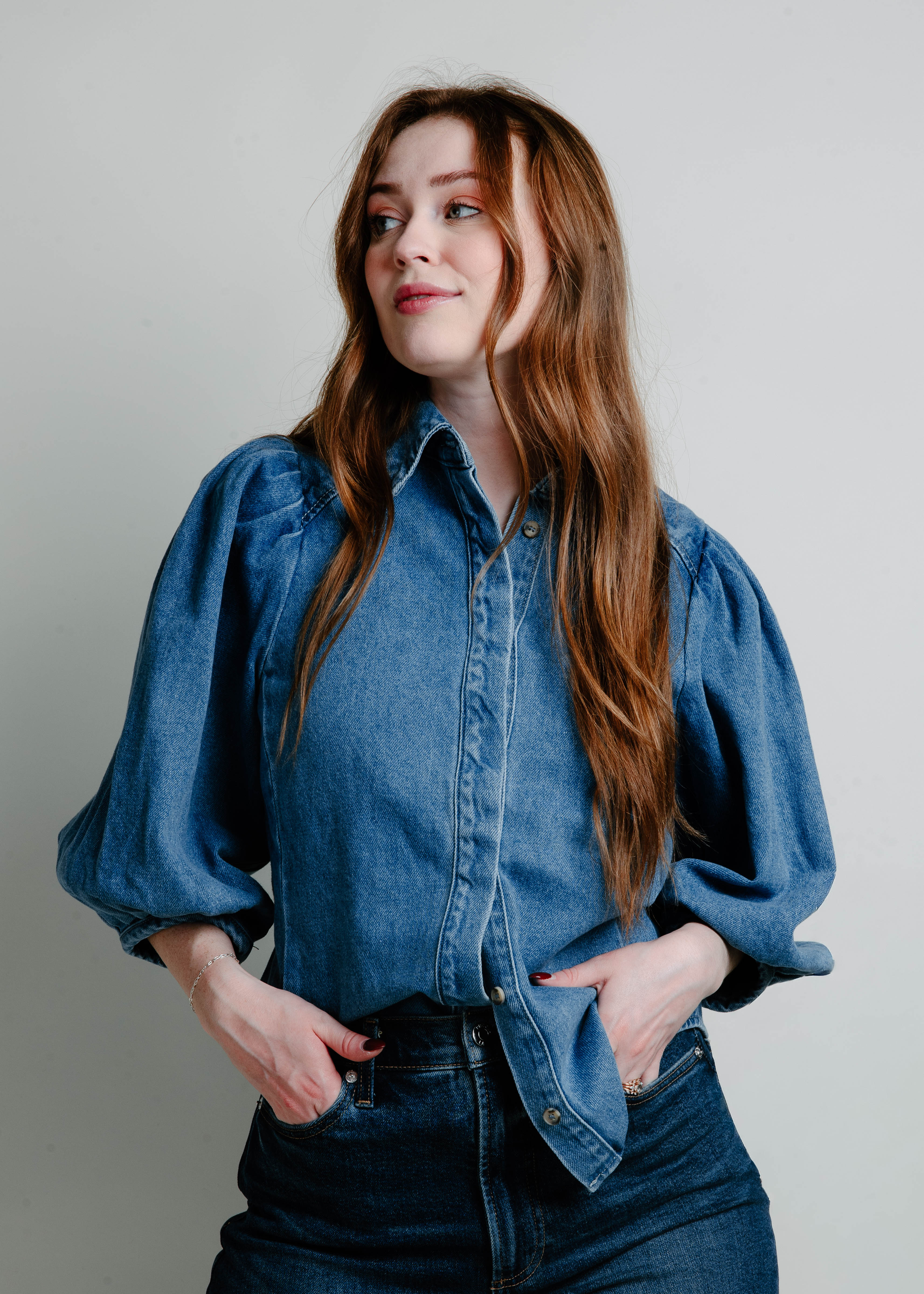 The Logan Denim Blouse
