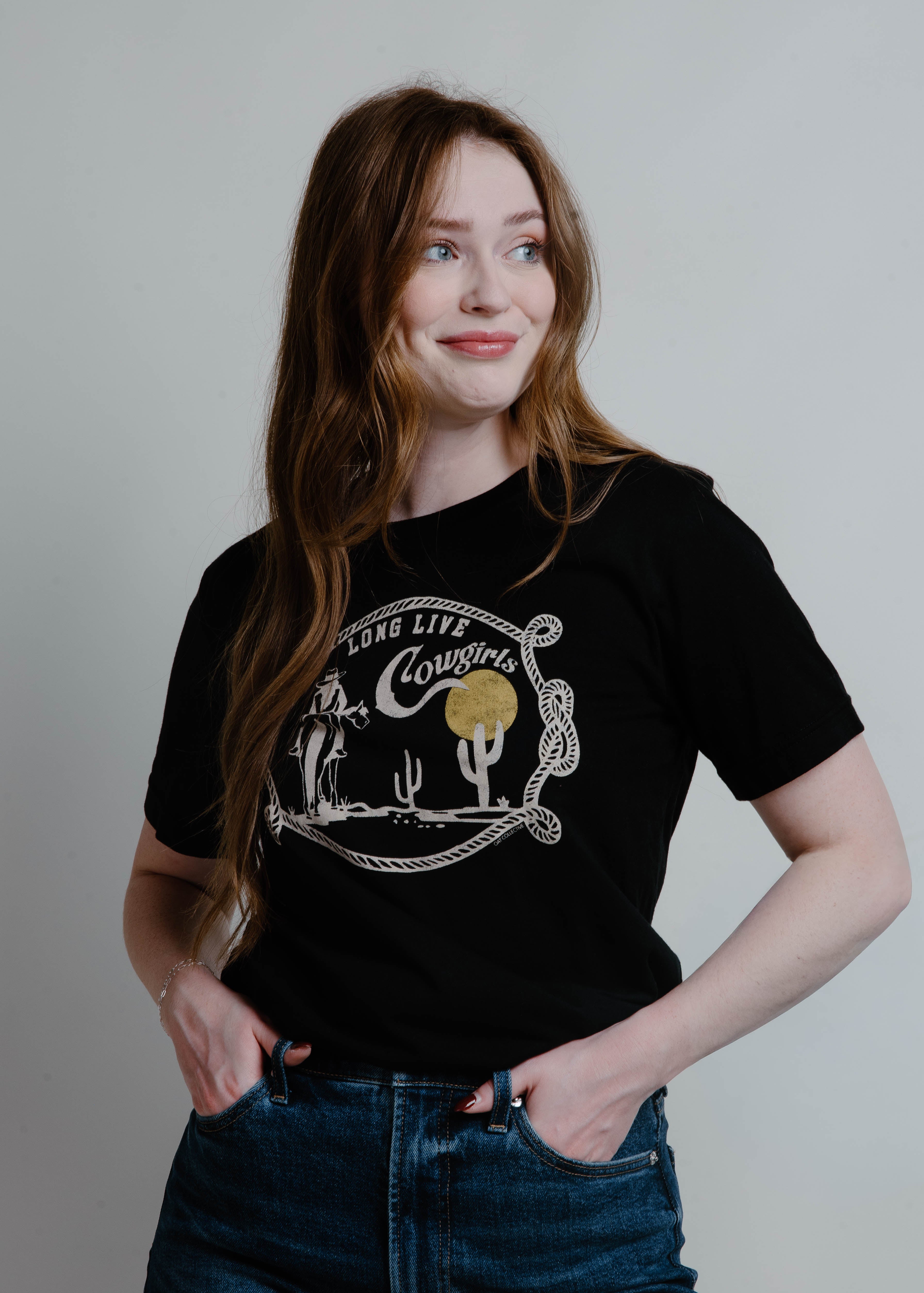 Long Live Cowgirls Graphic Tee - Black