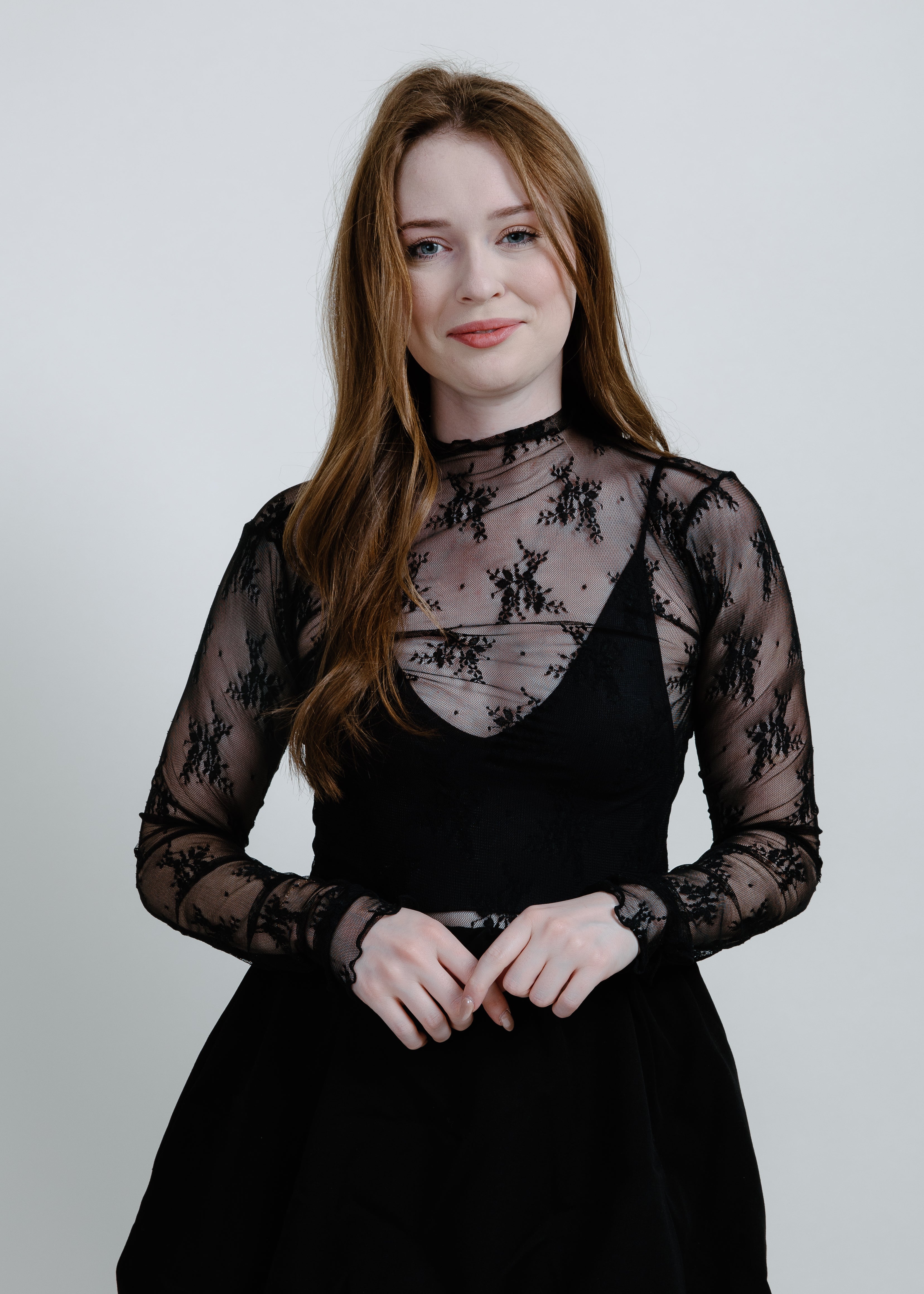 Macy Mesh Lace Top - Black