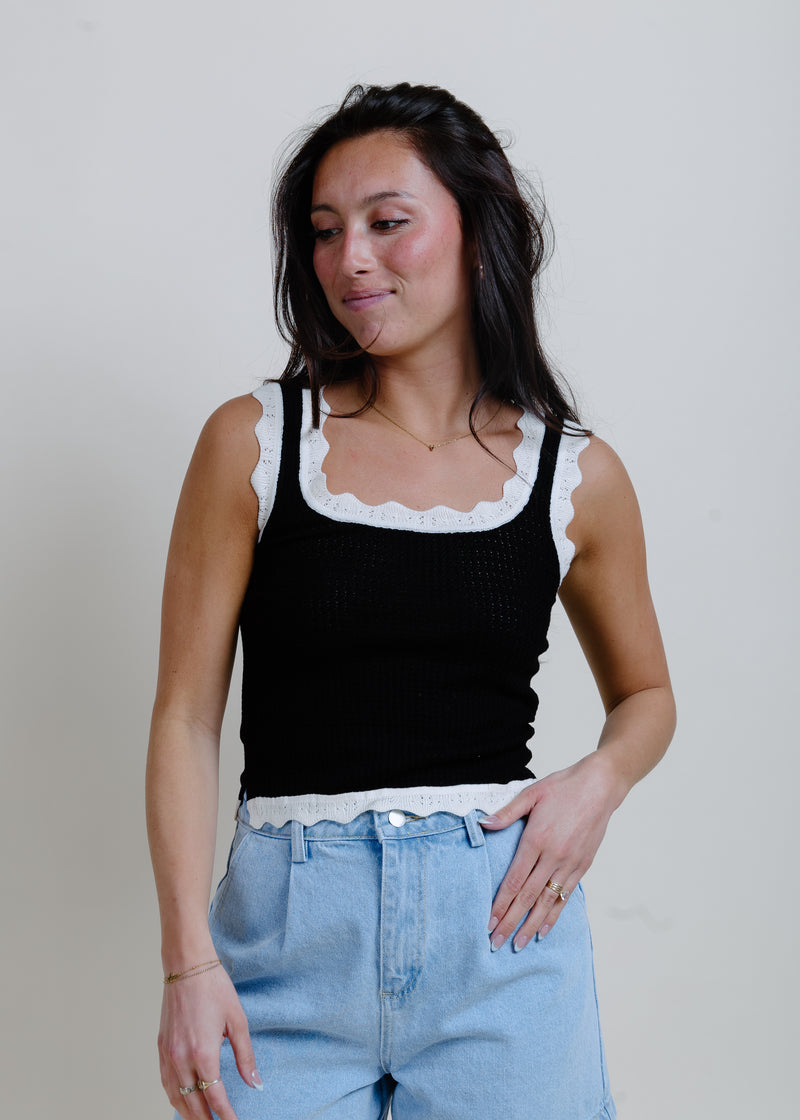 Make Way Knit Tank - Black