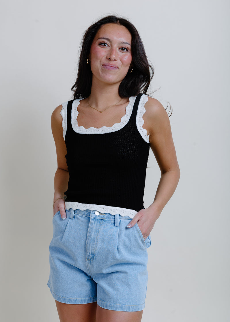 Make Way Knit Tank - Black