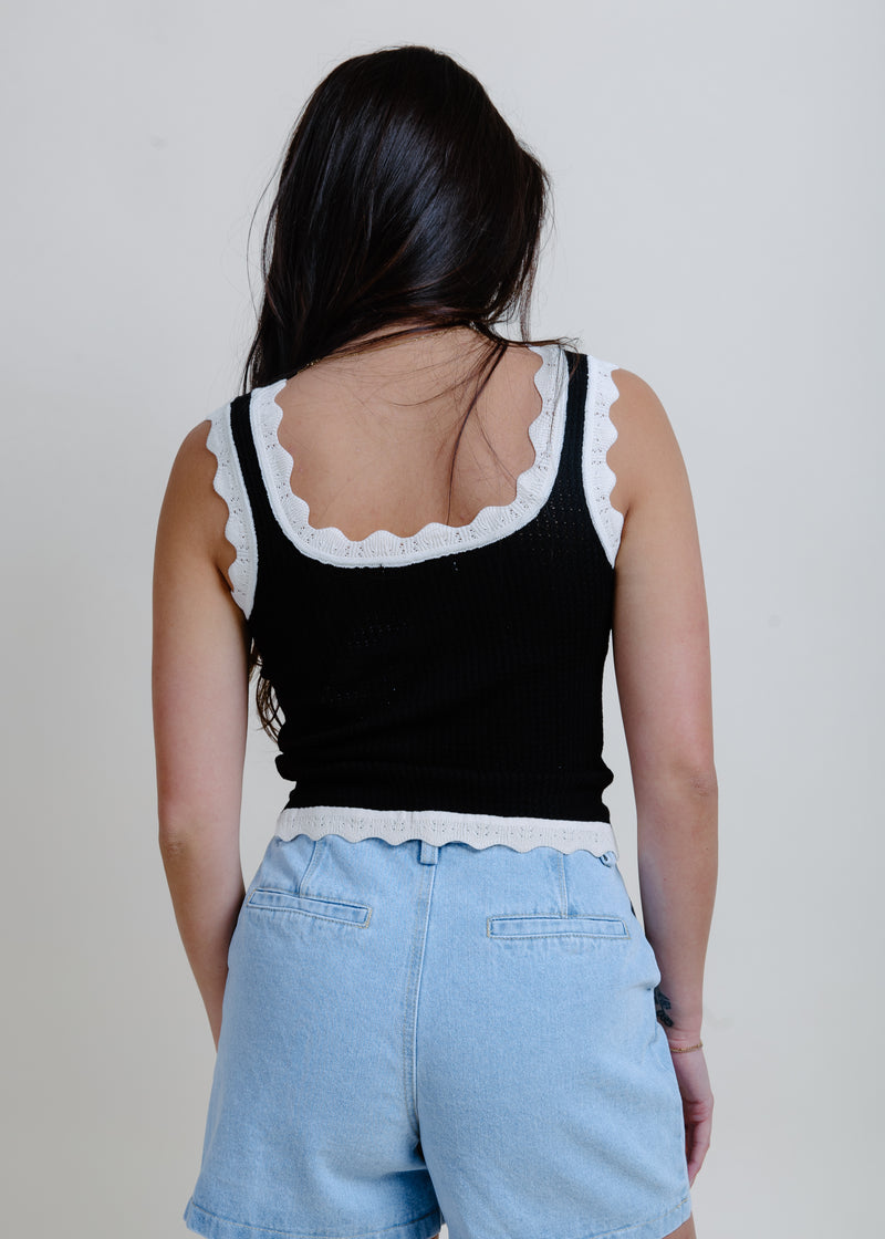 Make Way Knit Tank - Black