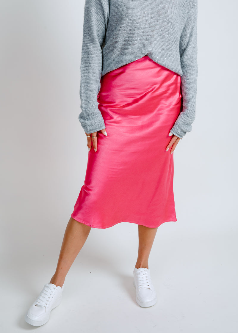 Manhattan Pink Midi Skirt