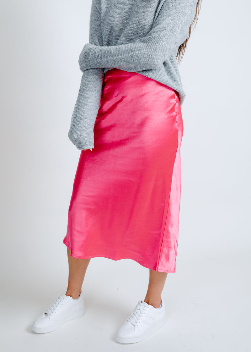 Manhattan Pink Midi Skirt