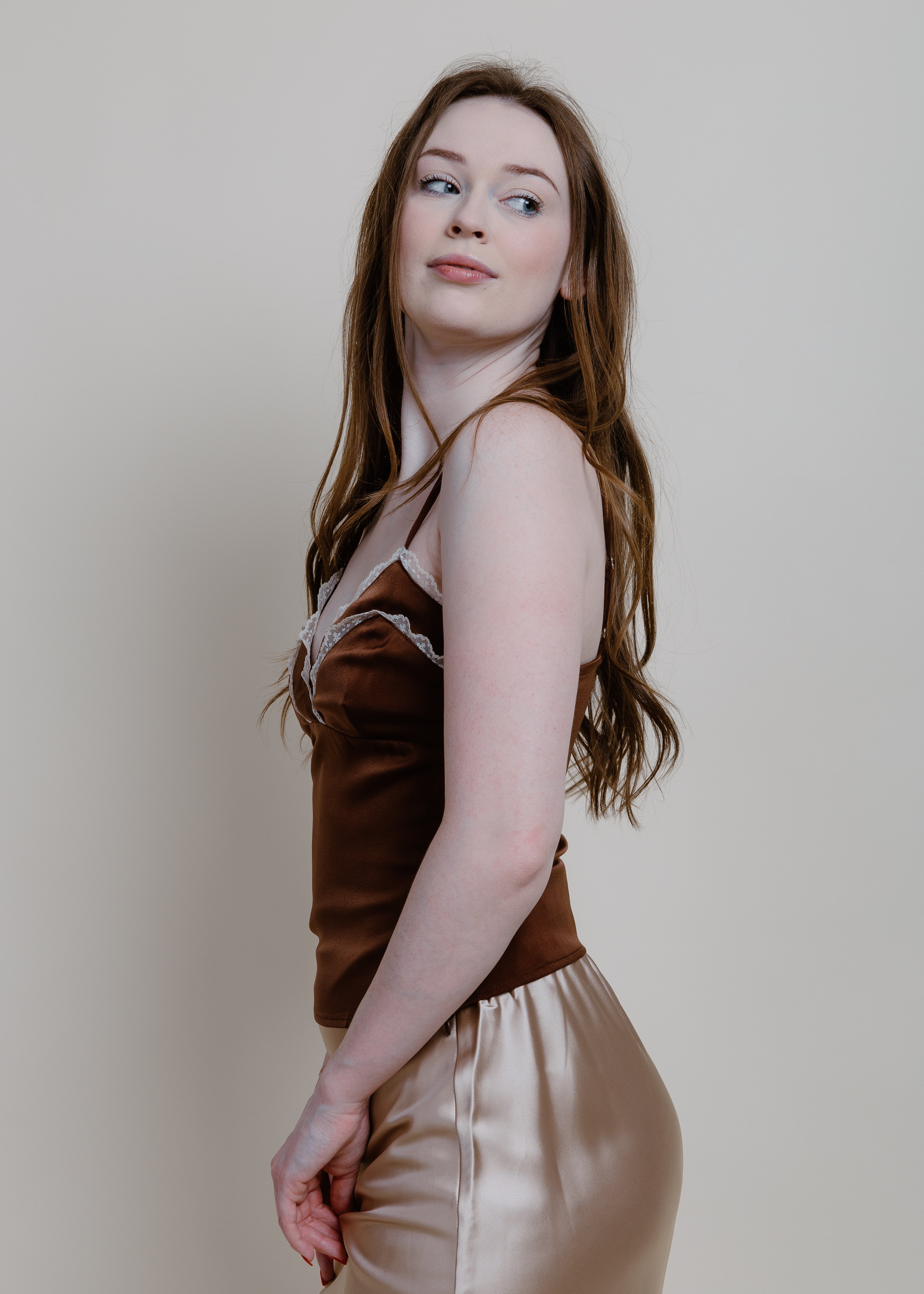 Margaux Lace Trim - Mocha