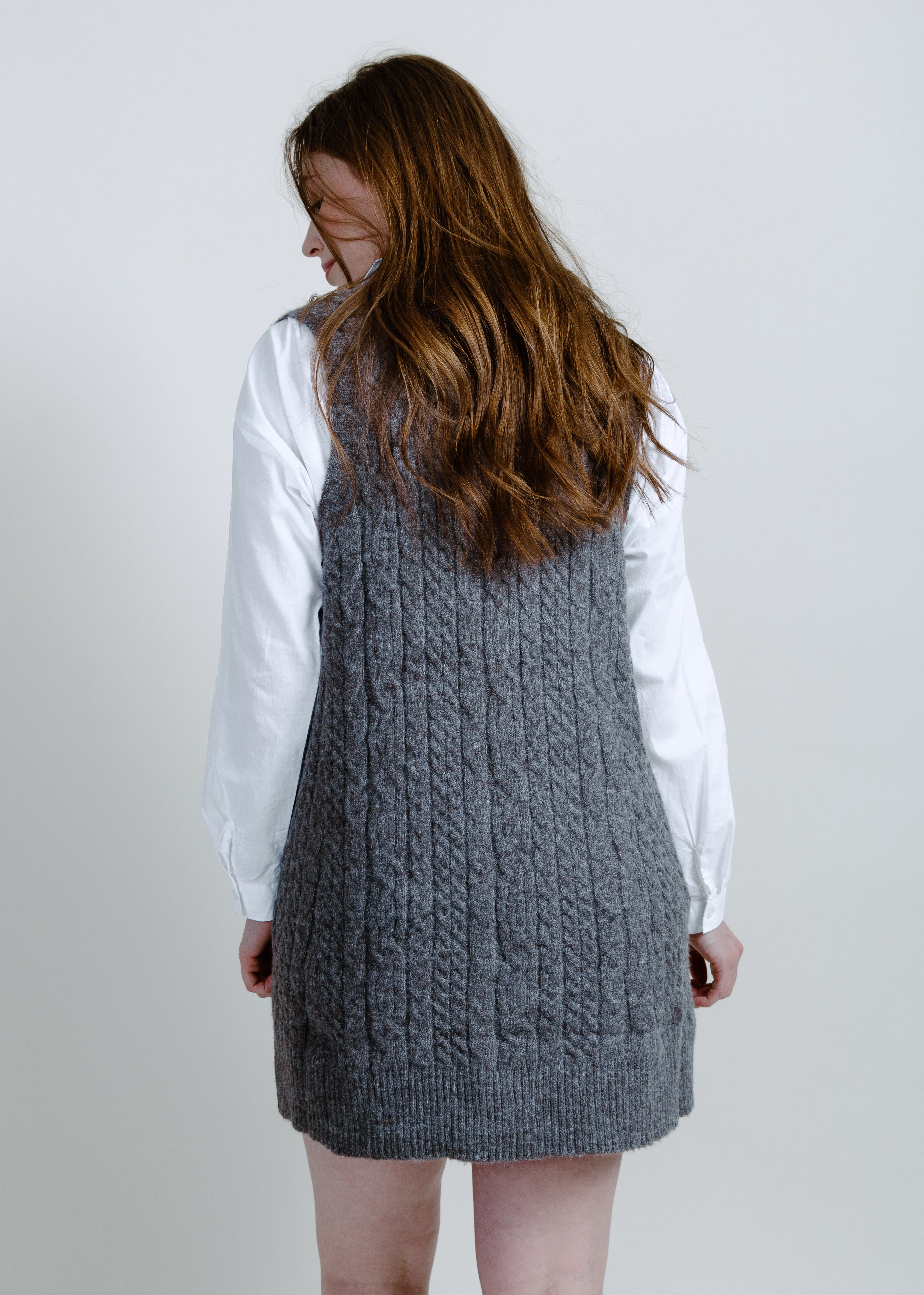 Marianne Sweater Vest Tunic - Charcoal