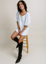 Marilyn Eyelet Romper - White