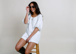 Marilyn Eyelet Romper - White