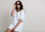 Marilyn Eyelet Romper - White