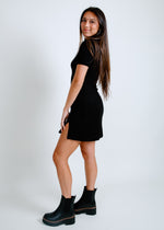 Melina Short Sleeve Knit Dress - Black