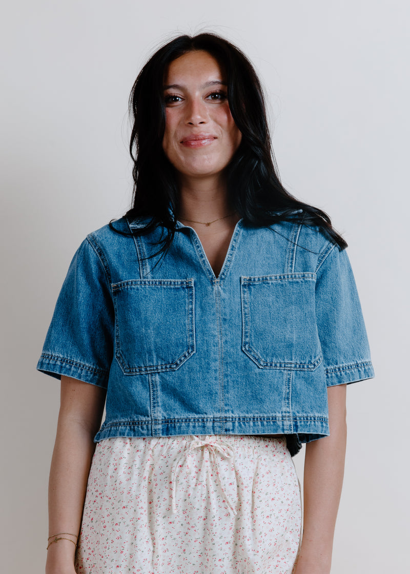 Miley Denim Crop Top