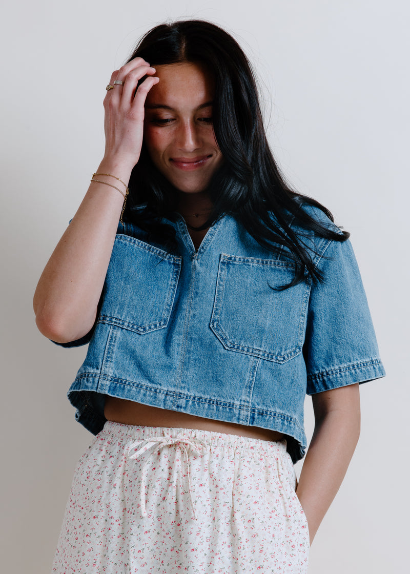 Miley Denim Crop Top