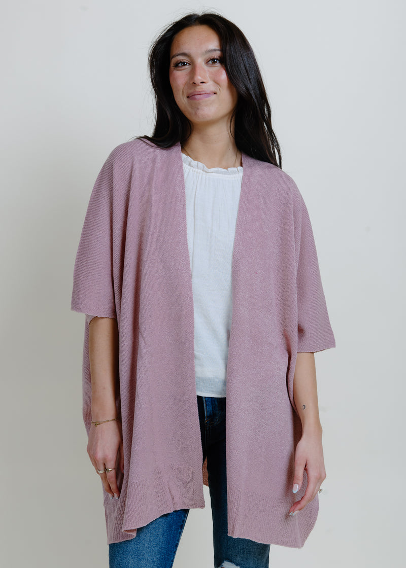Molina Open Cardigan - Dusty Pink