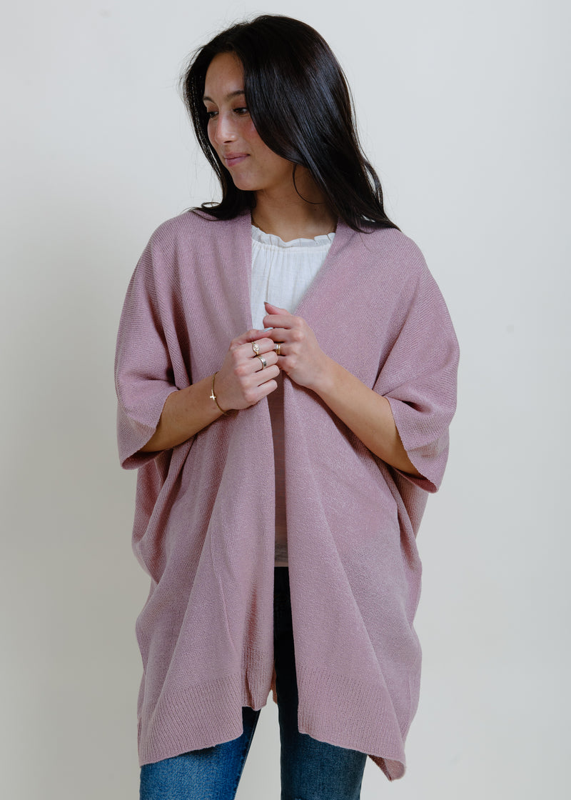 Molina Open Cardigan - Dusty Pink
