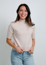 Molly Short Sleeve Sweater - Oatmeal