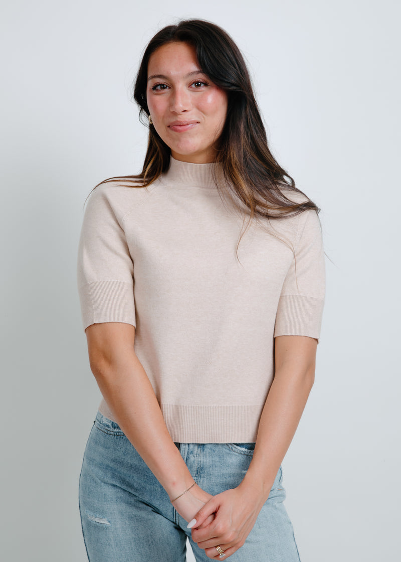 Molly Short Sleeve Sweater - Oatmeal