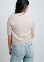 Molly Short Sleeve Sweater - Oatmeal