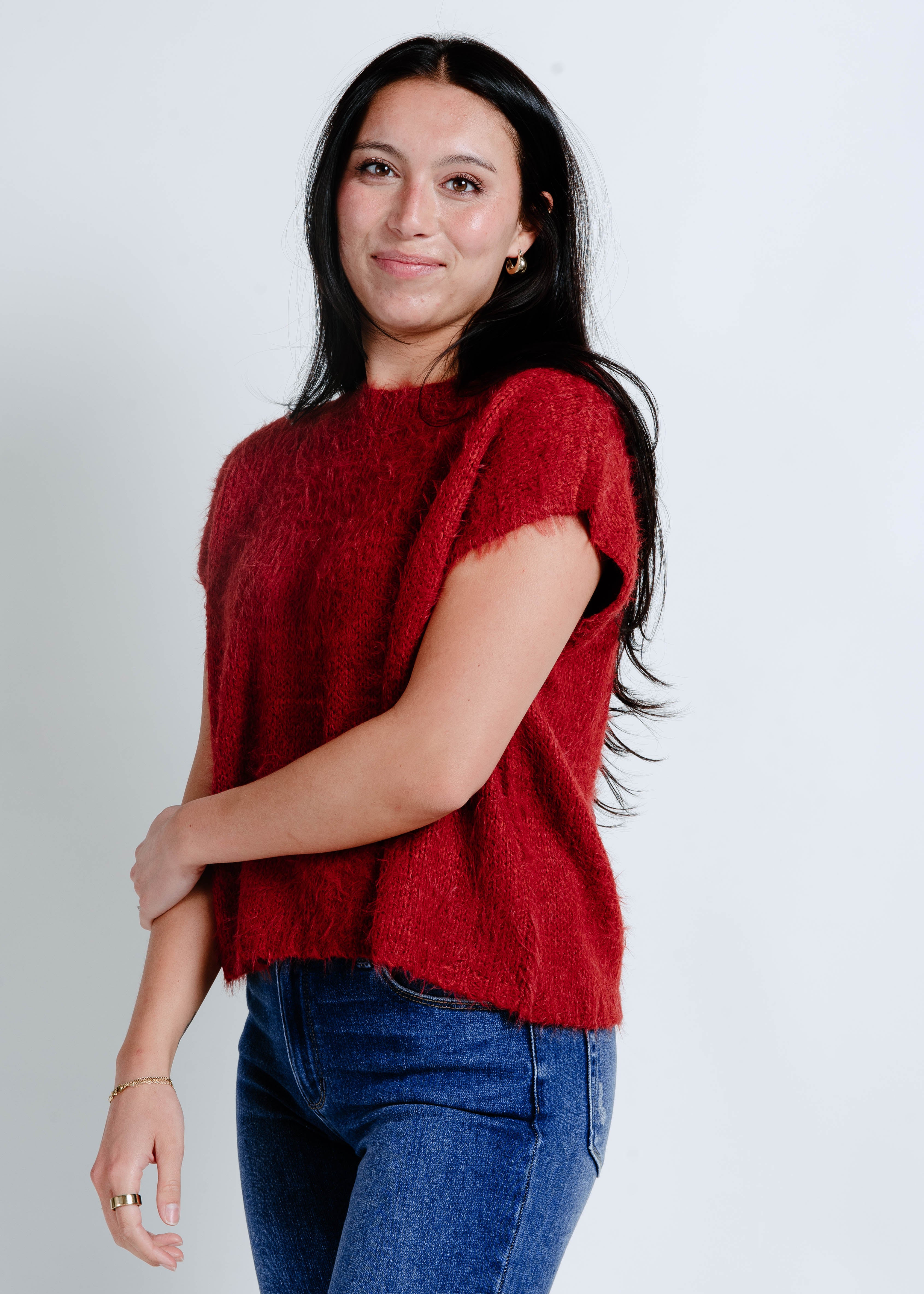 Mona Sweater Top - Marsala