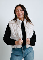 Mountain Weekend Quilted Vest - Cream