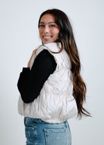 Mountain Weekend Quilted Vest - Cream