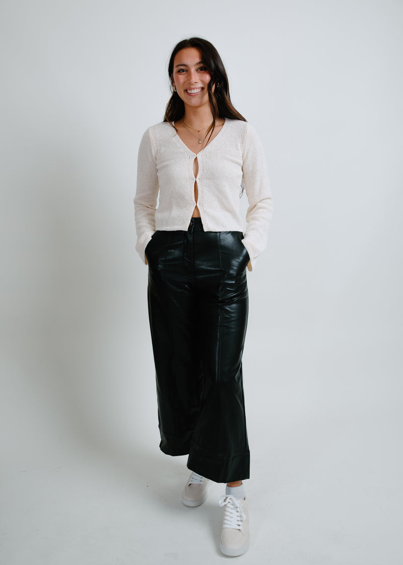 Night Life Wide Leg Faux Leather Pants