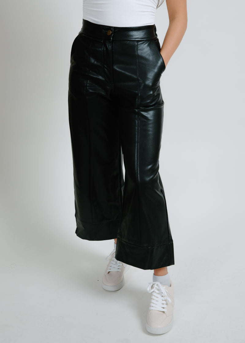 Night Life Wide Leg Faux Leather Pants