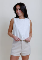 Office Day Textured Shorts - Oatmeal