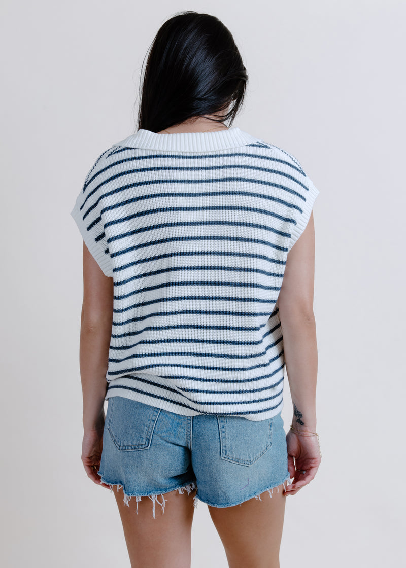 Out On The Water Striped Top